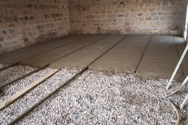 cement floor.